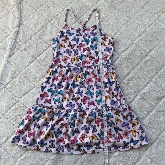 The Children's Place | Rose Mist Butterfly Print Tiered Dress | Size Extra Large - Picture 10 of 10